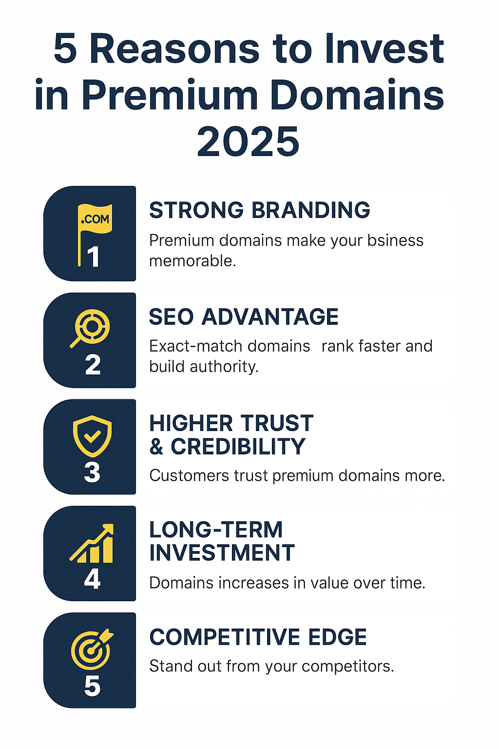 Top 5 Reasons to Invest in Premium Domains in 2025