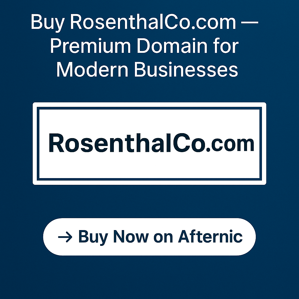 Buy RosenthalCo.com — Premium Domain for Modern Businesses. Available now on Afternic.