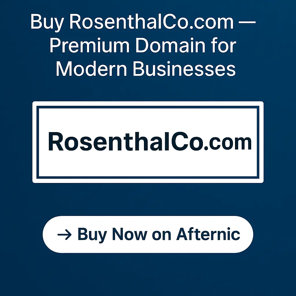 Buy RosenthalCo.com — Premium Domain for Modern Businesses. Available now on Afternic.