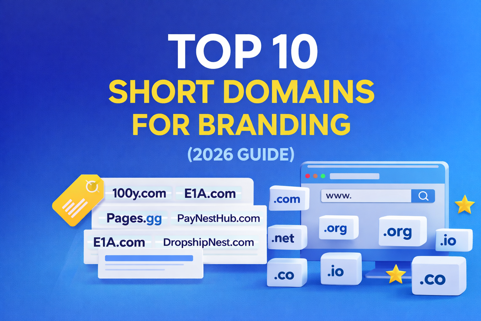 Top 10 short domains for branding in 2026 for startups and online business