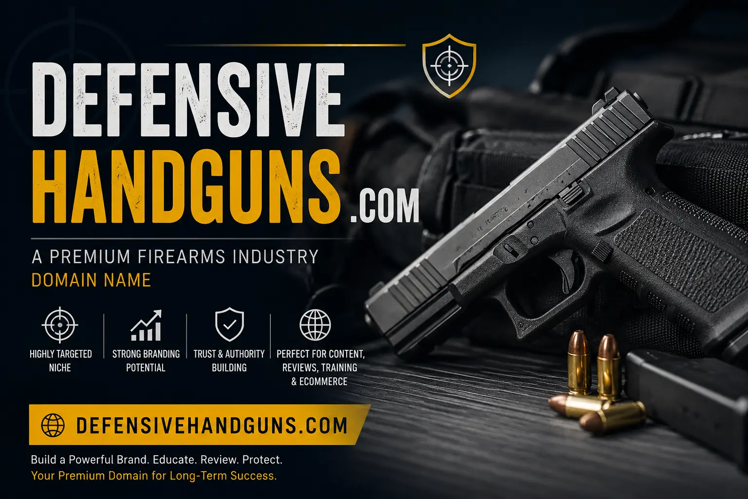 DefensiveHandguns.com premium firearms industry domain name